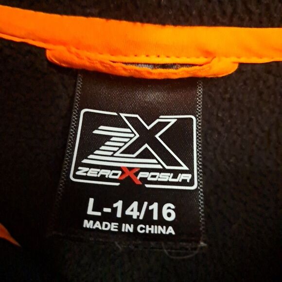 ZeroXposur Boy's L 14/16 Blue Multi Track Light Jacket Reflective Hood Pockets - Picture 2 of 3